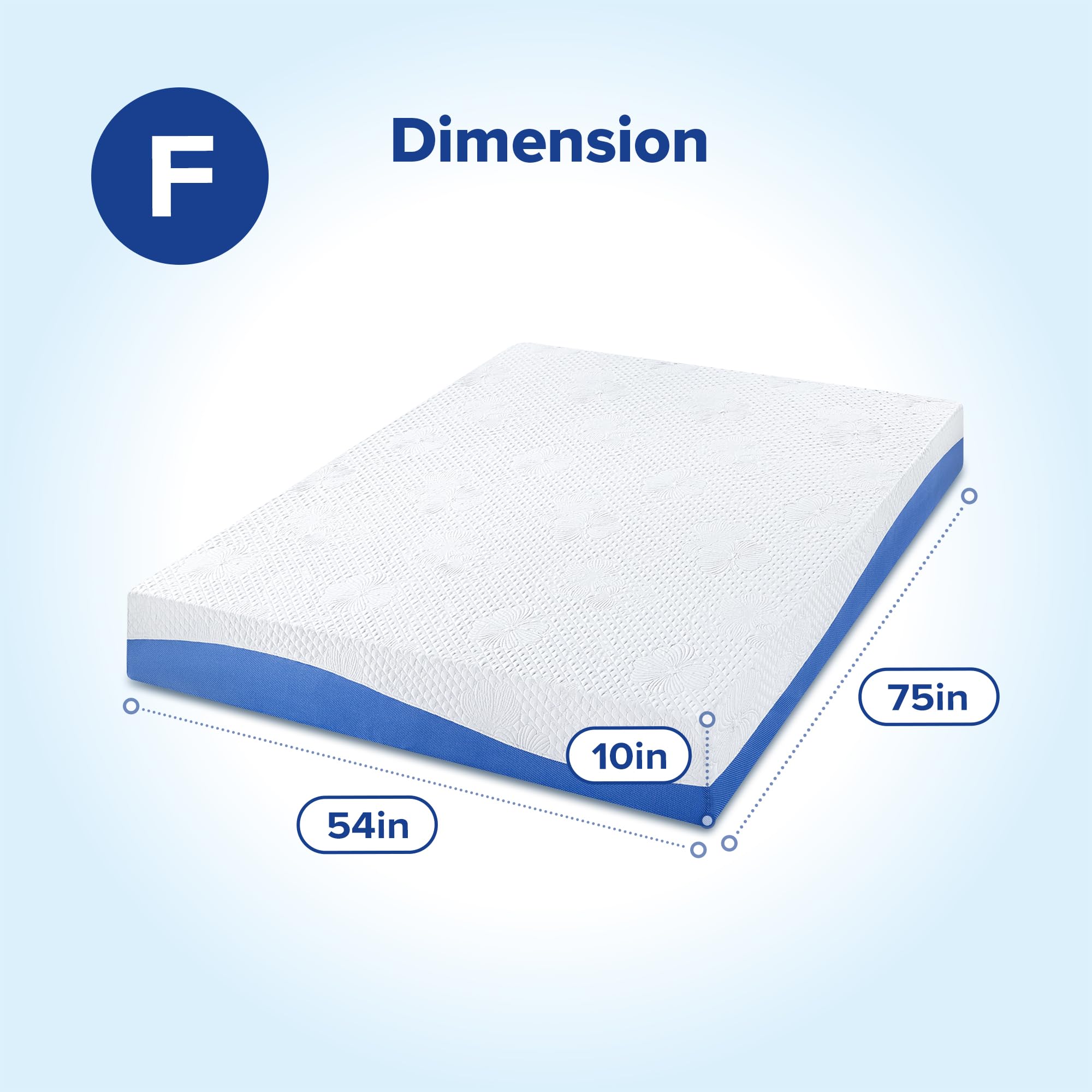 Gel Infused Mattress - Full 10 inch Medium Firm