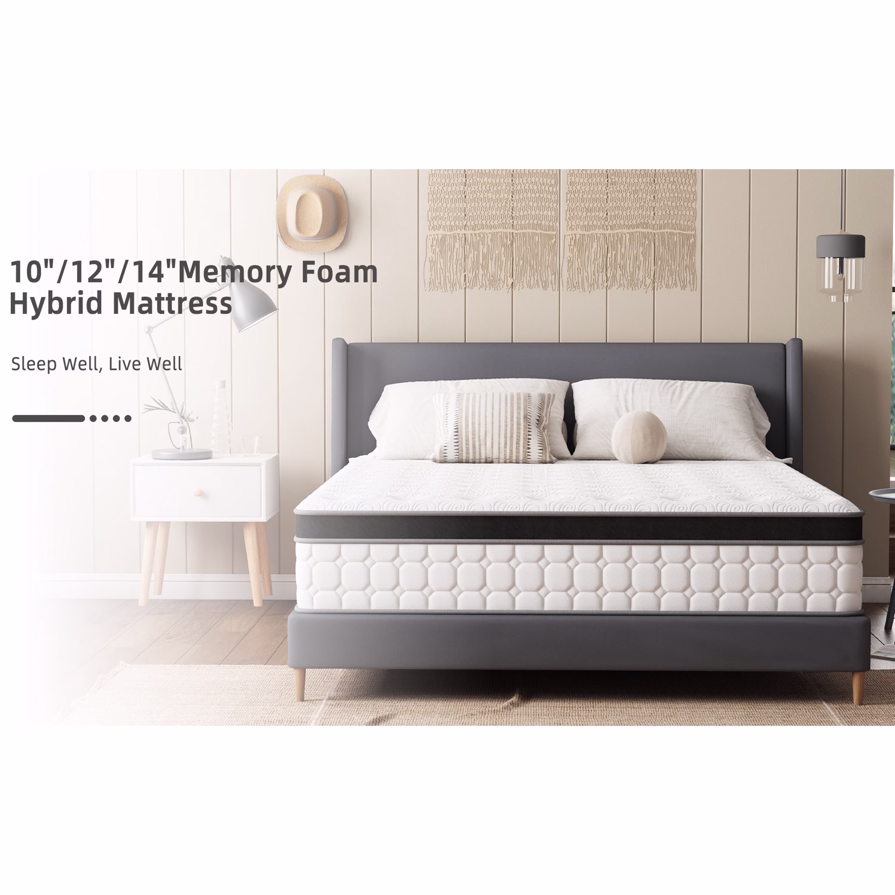 Gel Infused Mattress - Full 14 inch Hypoallergenic