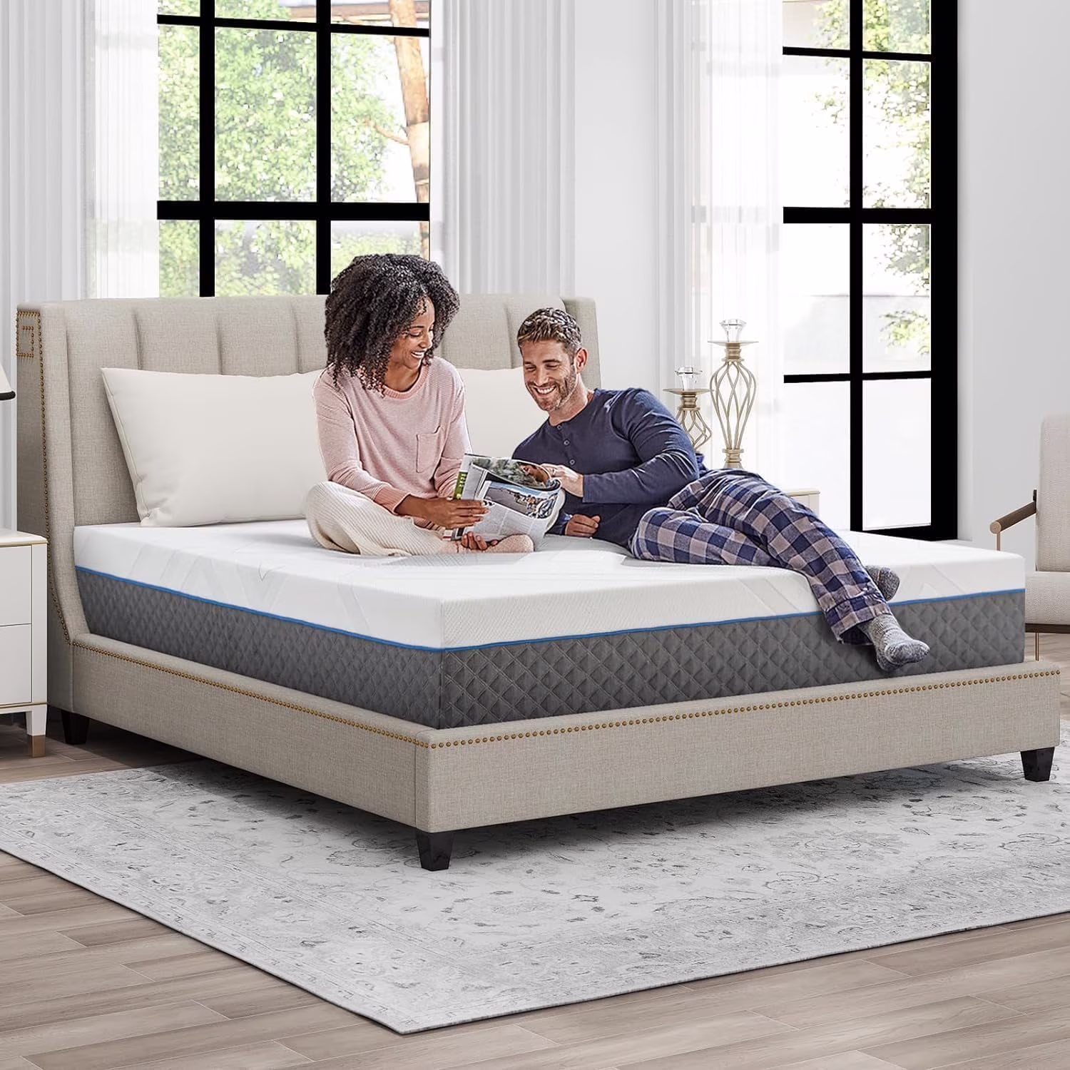 Gel Infused Mattress - King 12 inch Hypoallergenic