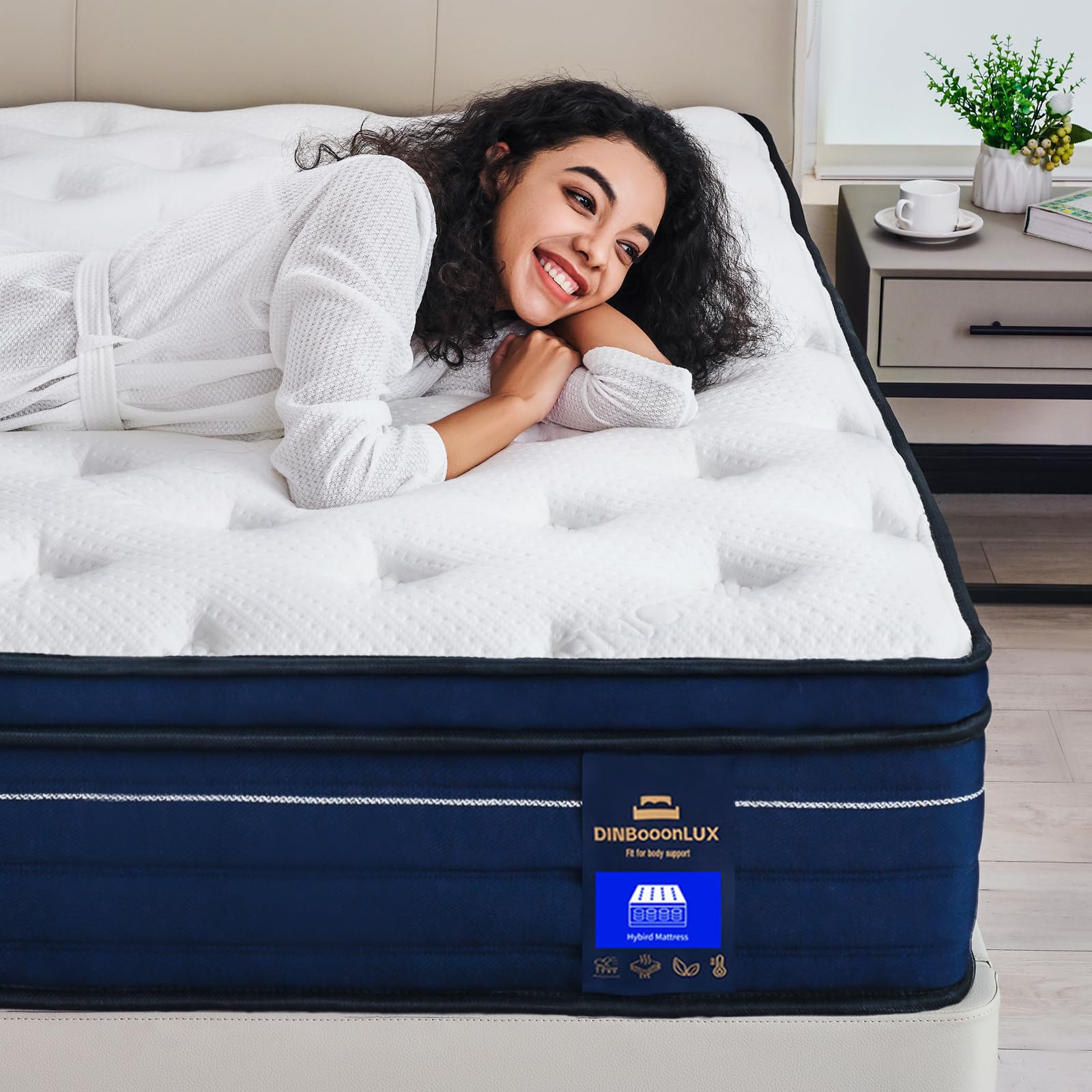 Gel Infused Mattress - King 14 inch Hypoallergenic