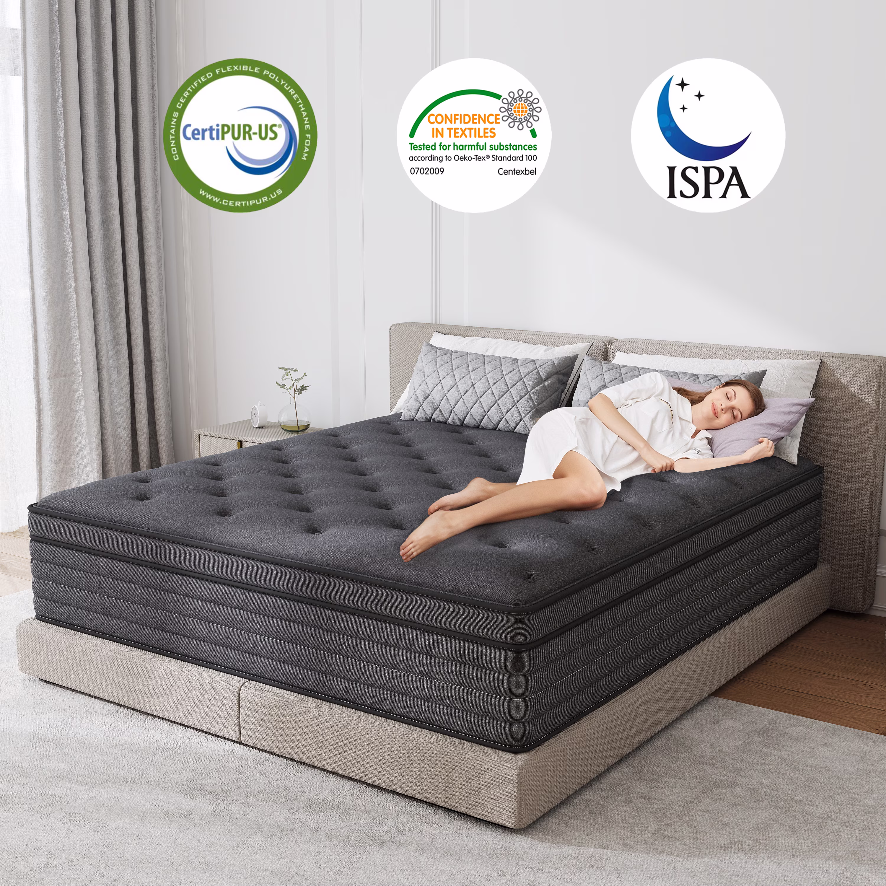 Gel Infused Mattress - Queen 14 inch Hypoallergenic