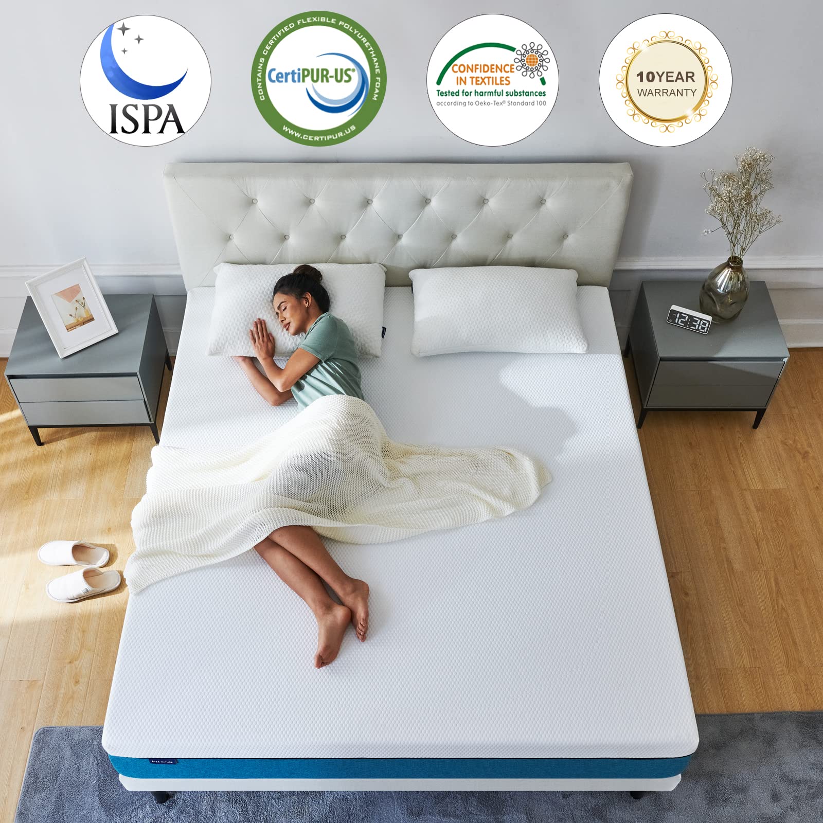 Gel Infused Mattress - Queen 8 inch Eco-friendly