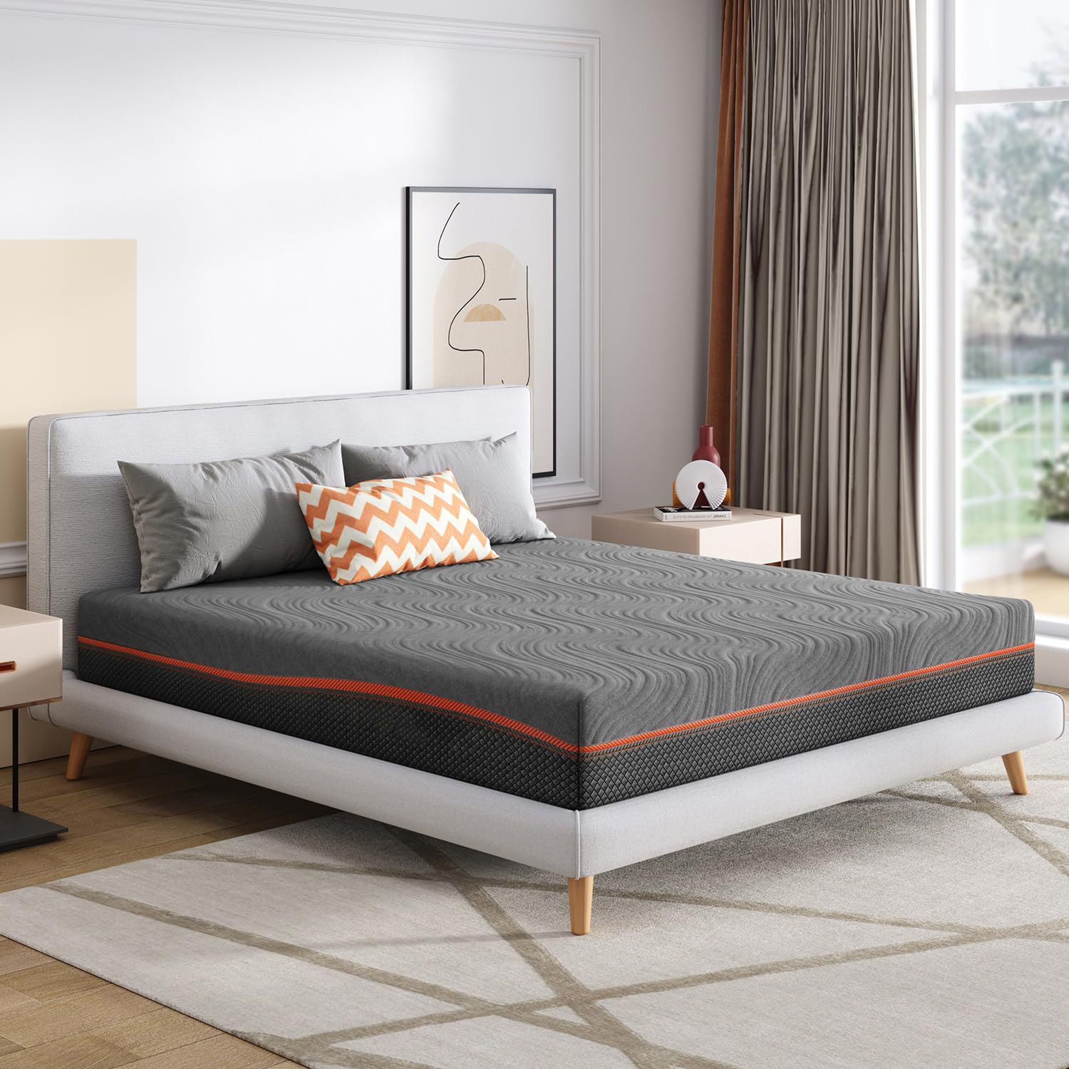Gel Infused Mattress - Super King 8 inch Hypoallergenic
