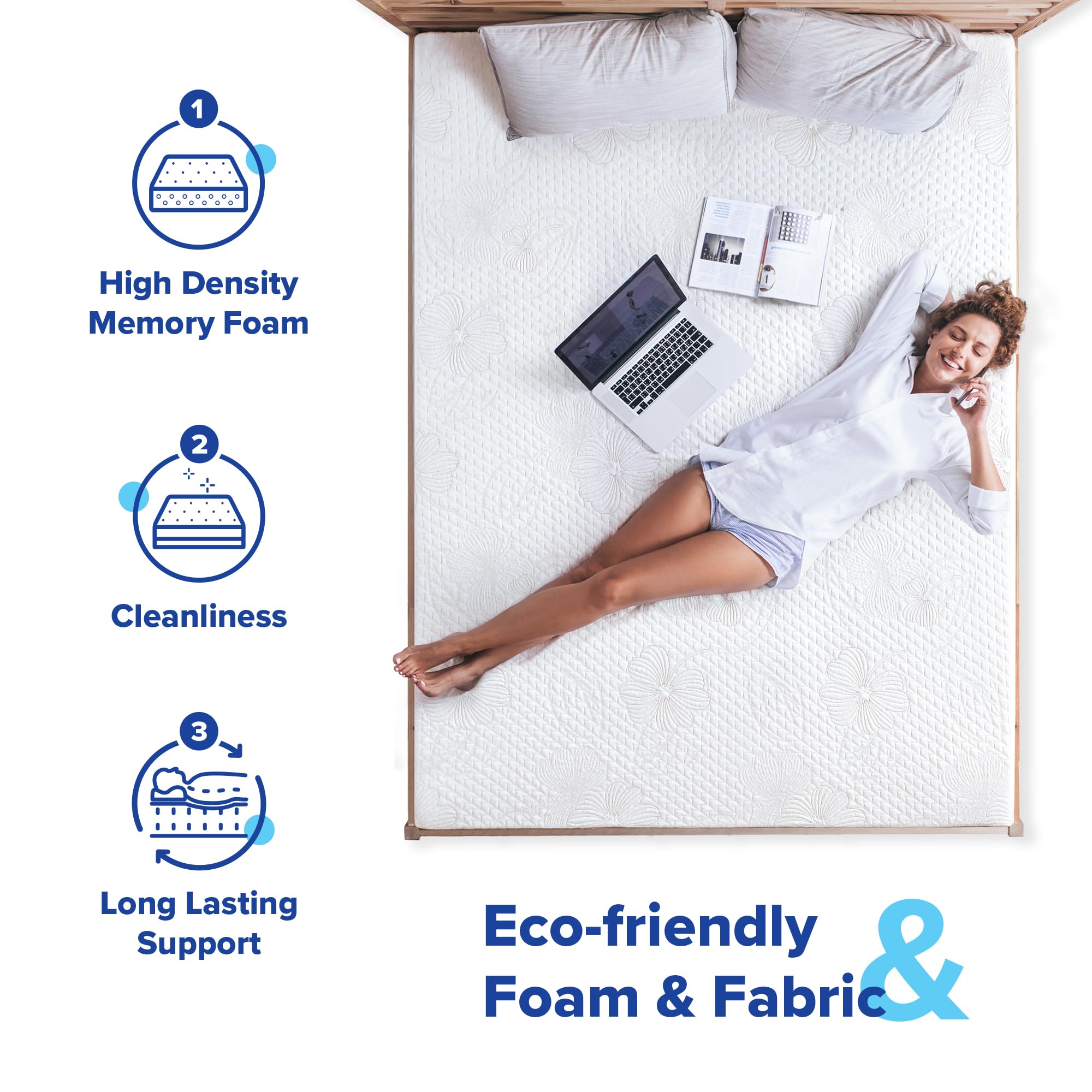 Gel Infused Mattress - Twin XL 10 inch Firm Support