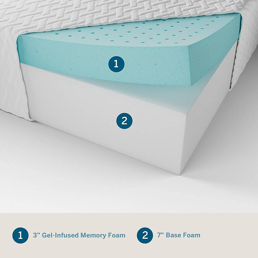 Gel Infused Mattress - Twin XL 10 inch Firm Support