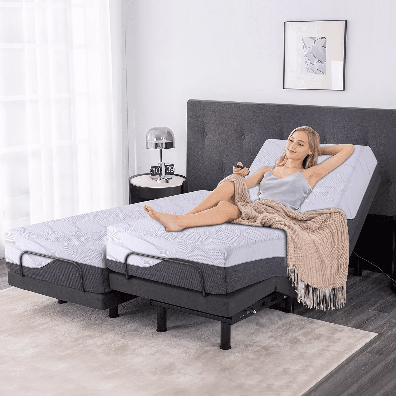 Gel Infused Mattress - Twin XL 14 inch Hypoallergenic