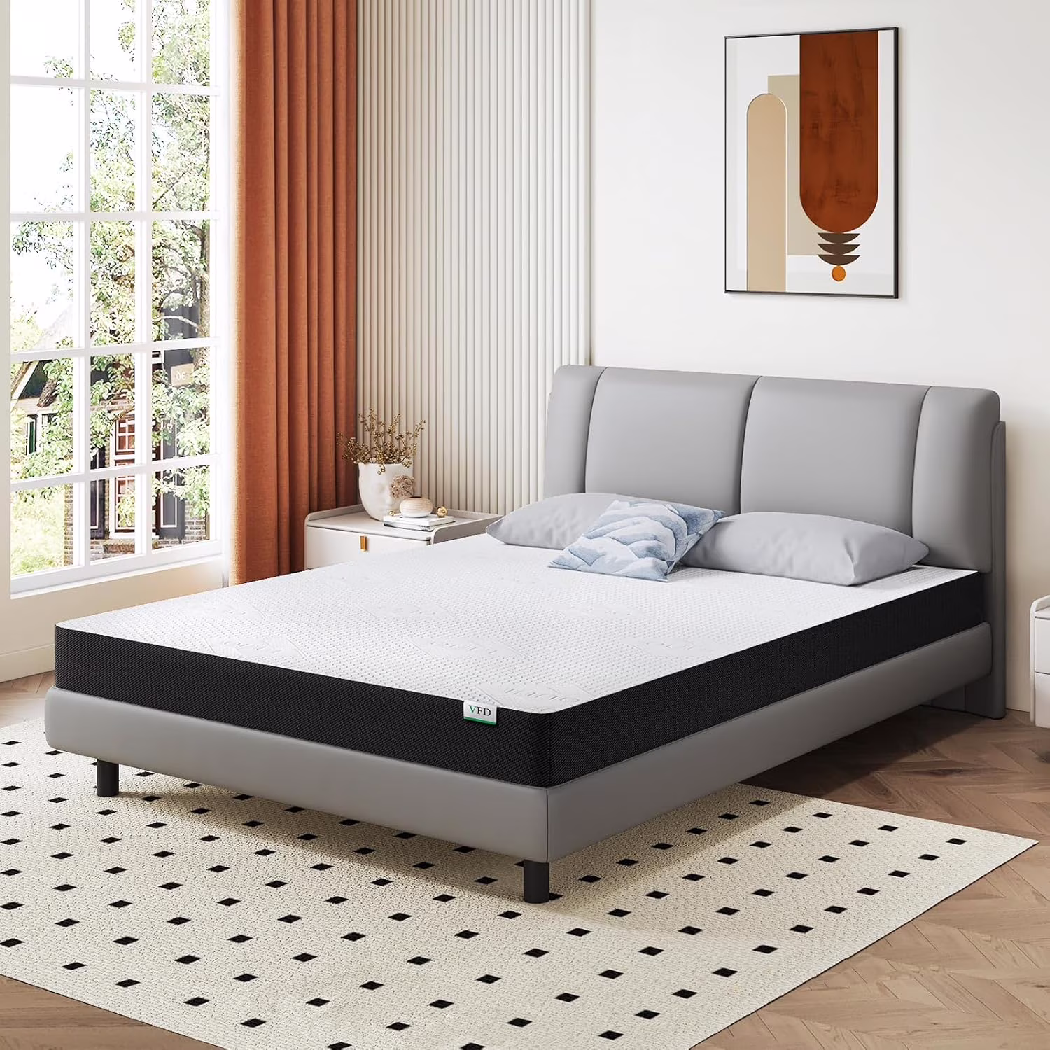 Gel Infused Mattress - Twin XL 6 inch Hypoallergenic