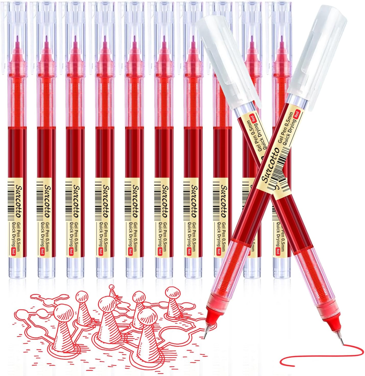 Gel Pen Red