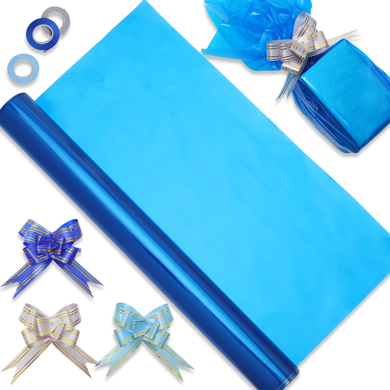 Gift Wrap Roll - 70cm x 10m - Blue