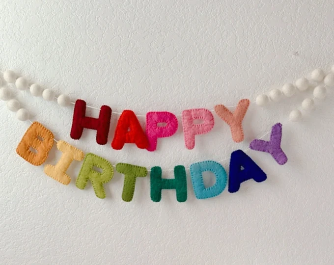 Happy Birthday Banner - Felt