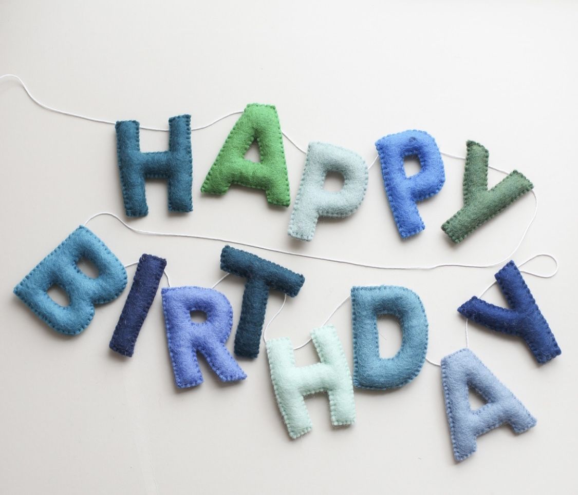 Happy Birthday Banner - Felt