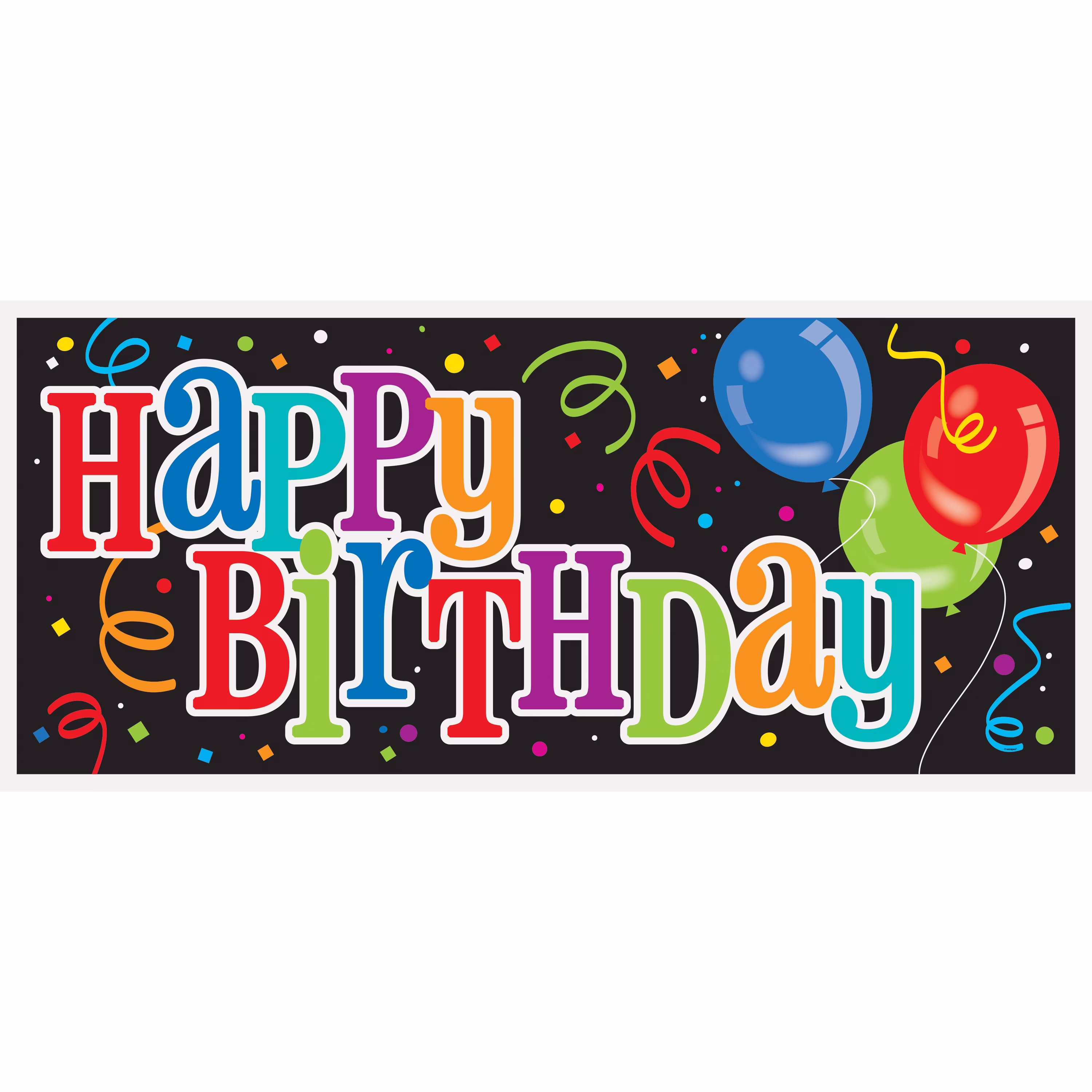 Happy Birthday Banner - Plastic