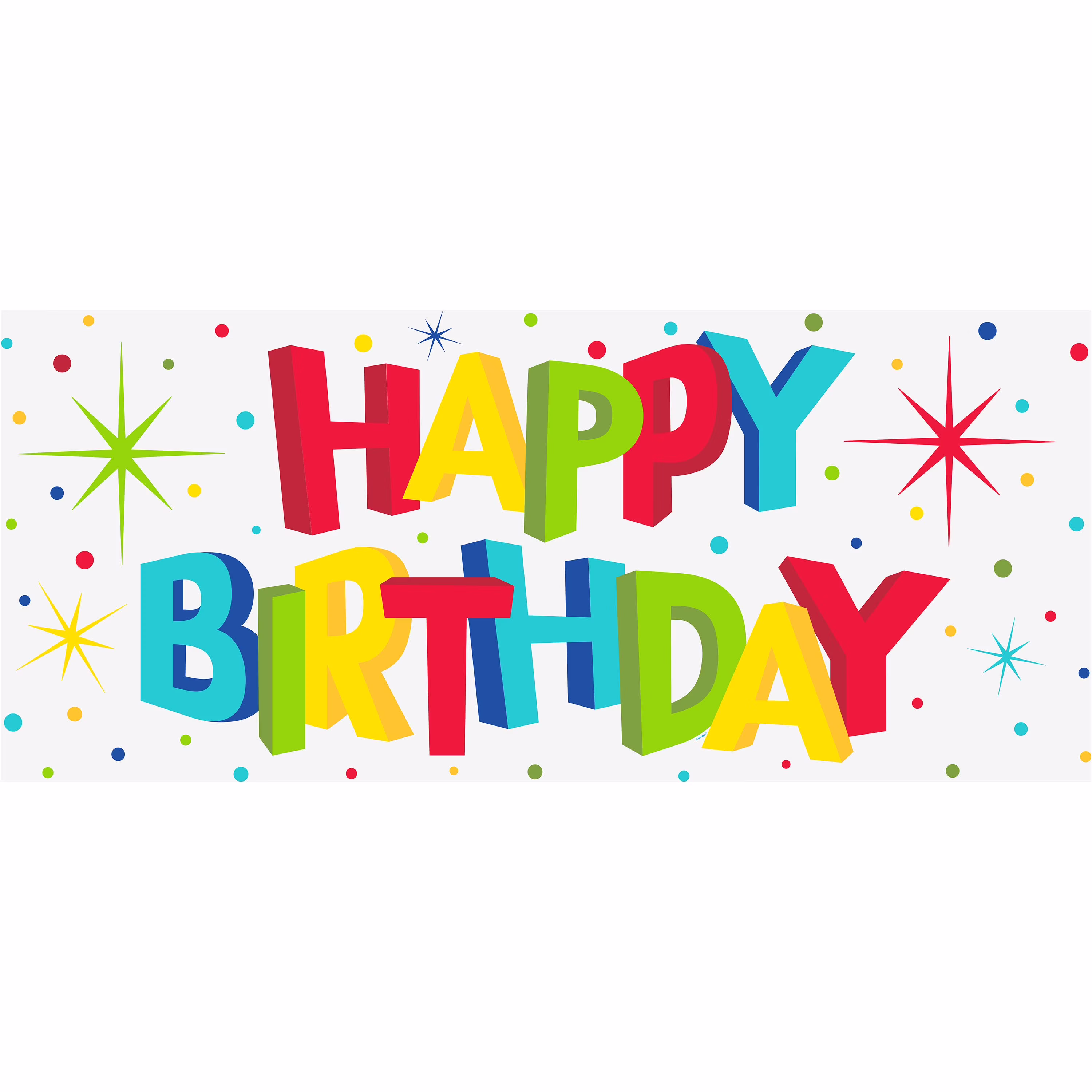 Happy Birthday Banner - Plastic