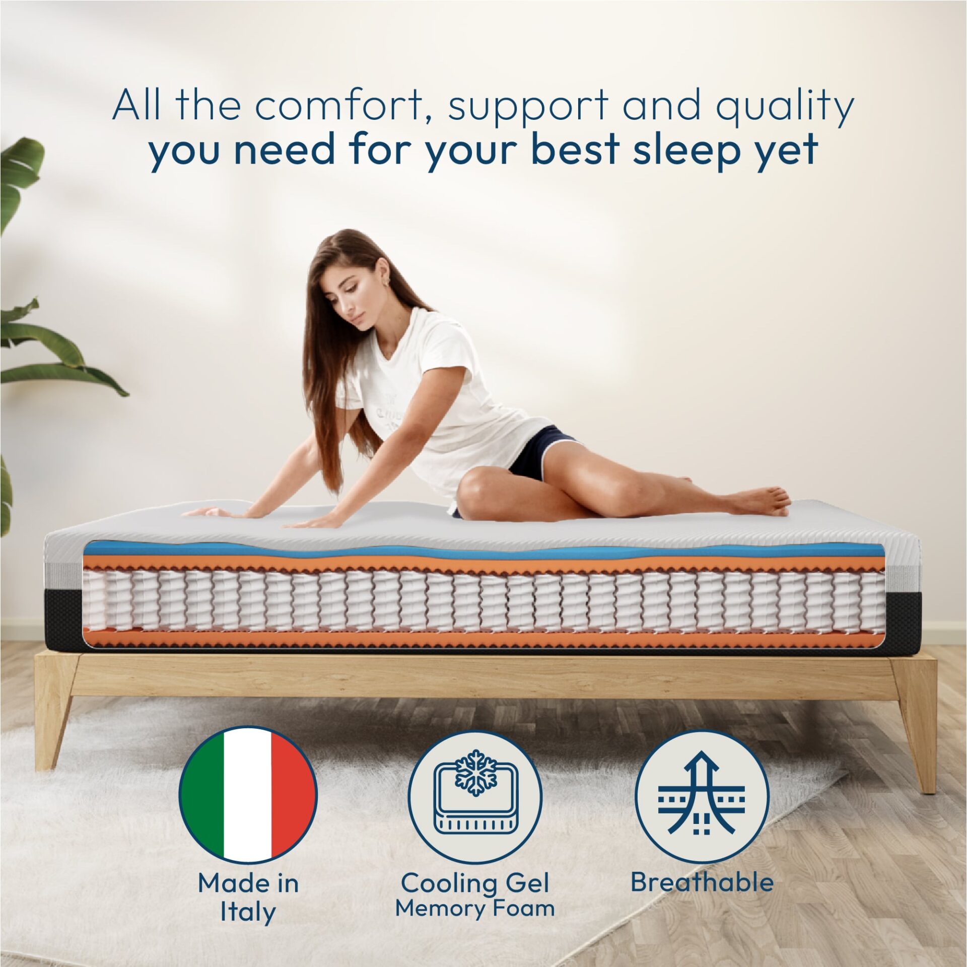 Hybrid Mattress - Double 12 inch Cooling