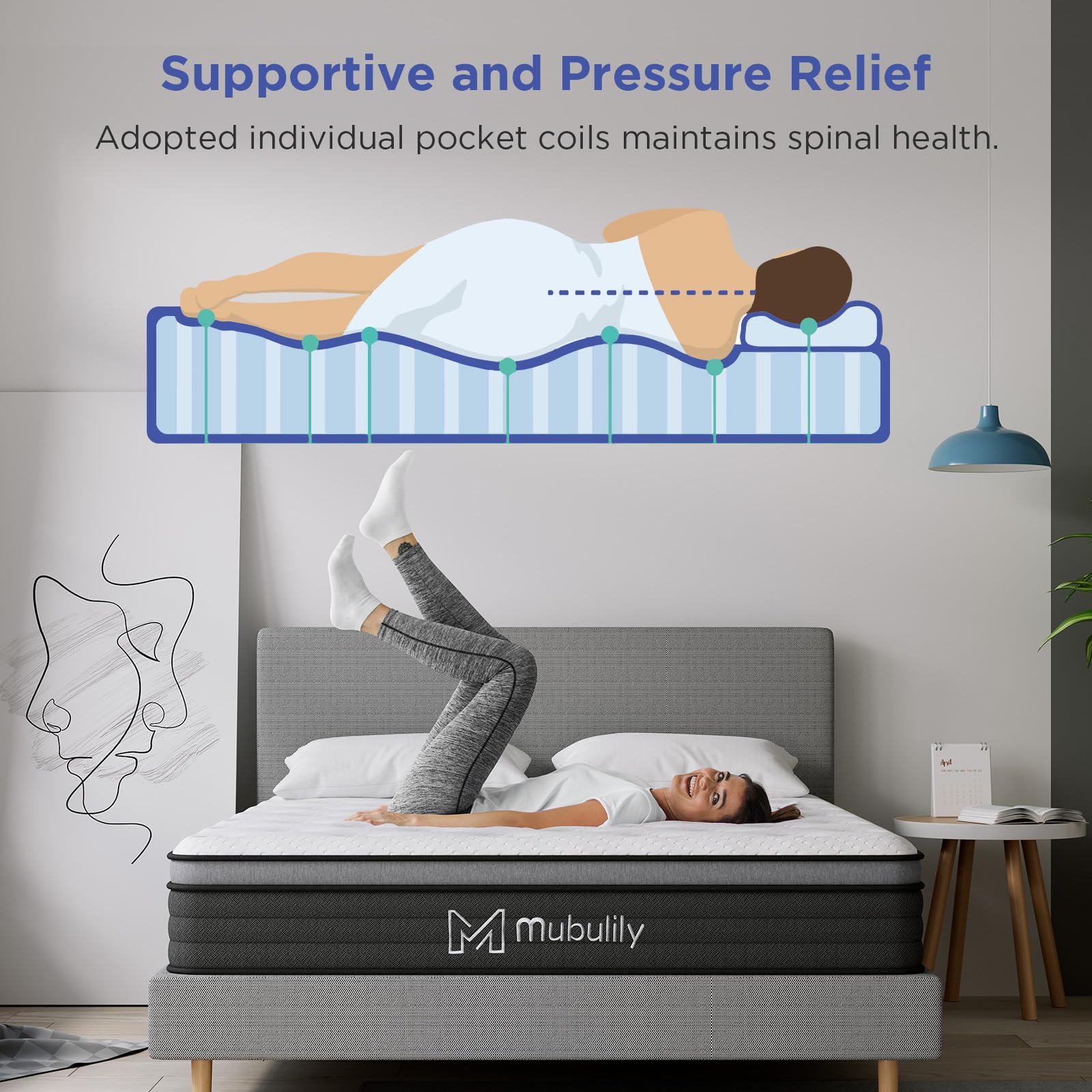 Hybrid Mattress - Full 8 inch Firm Support