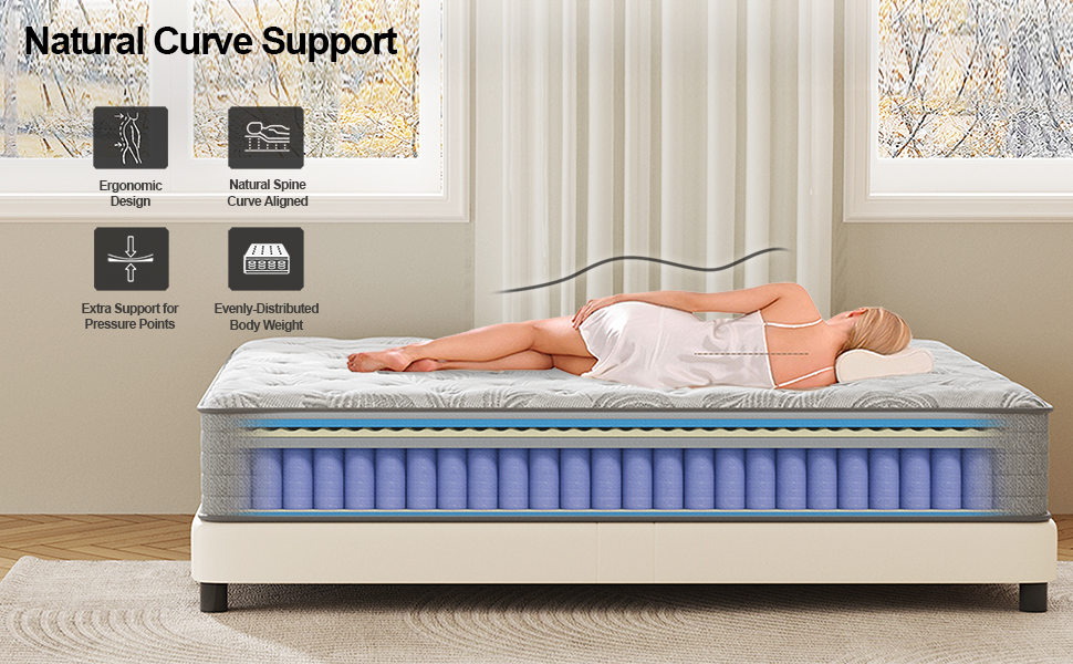 Hybrid Mattress - Queen 12 inch Firm Support