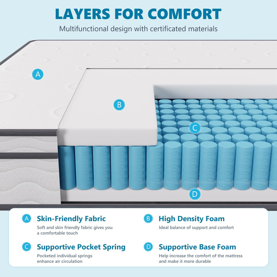 Hybrid Mattress - Super King 10 inch Eco-friendly