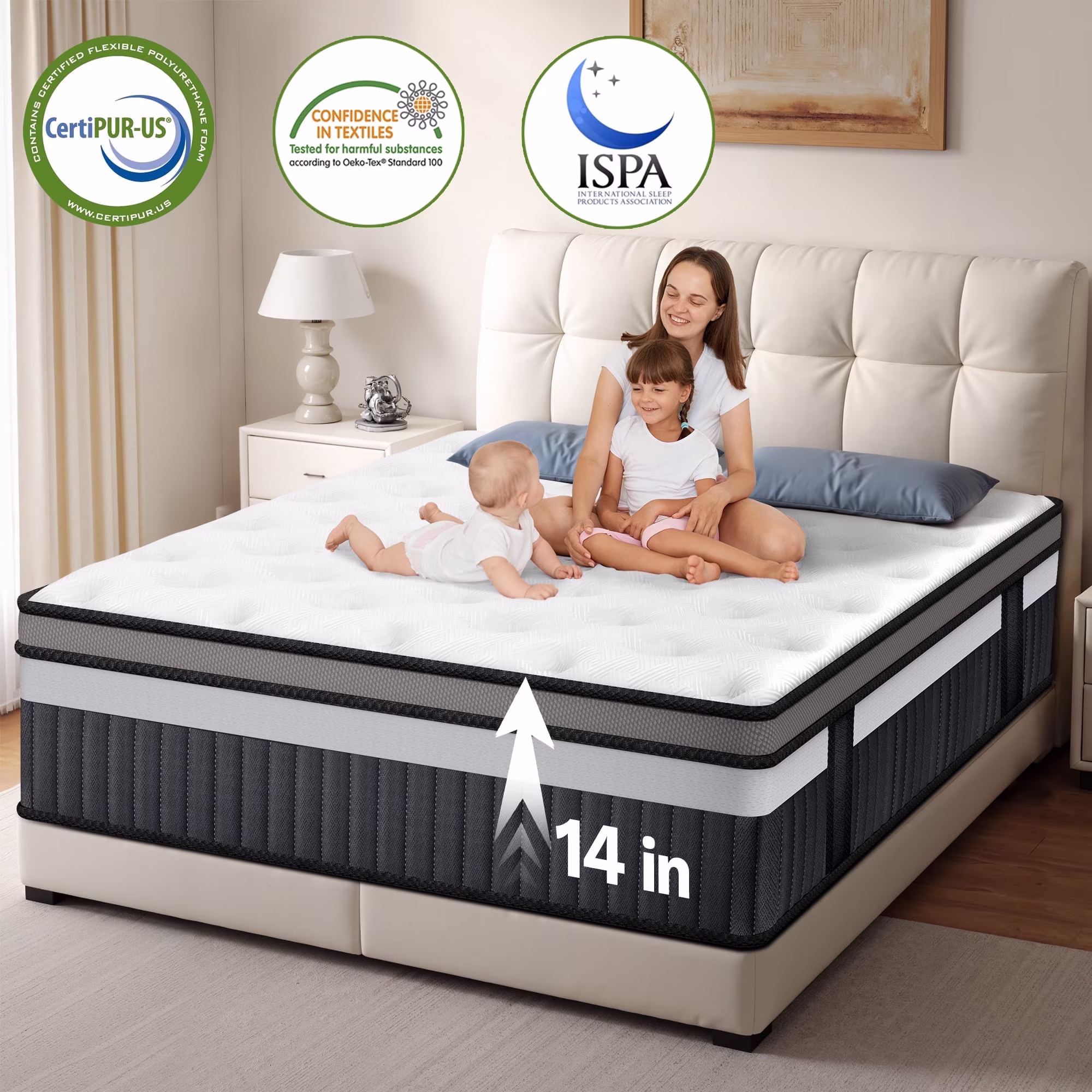 Hybrid Mattress - Super King 14 inch Cooling