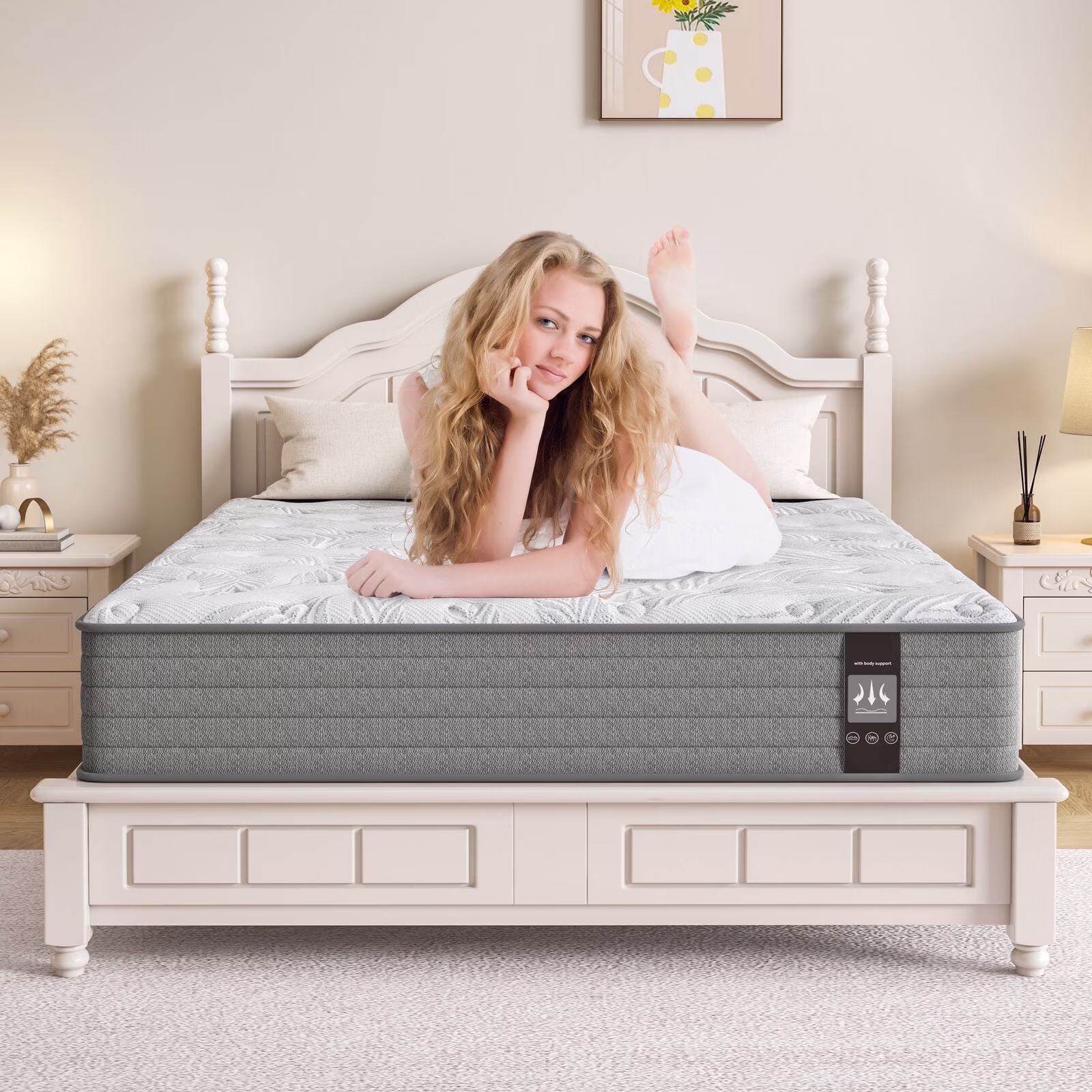 Hybrid Mattress - Twin XL 12 inch Hypoallergenic