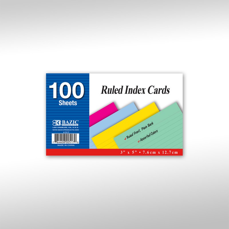Index Cards - 3x5 inch - 100 Pack