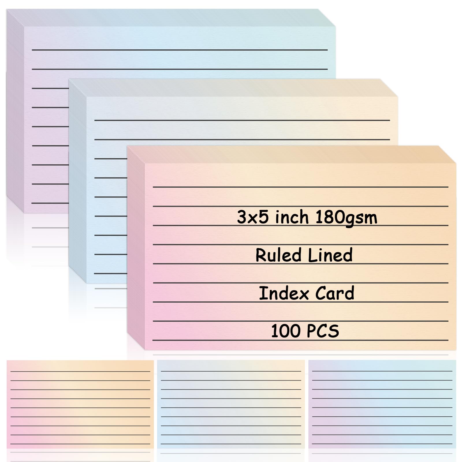 Index Cards - Ruled - 3x5 - 100 Pack