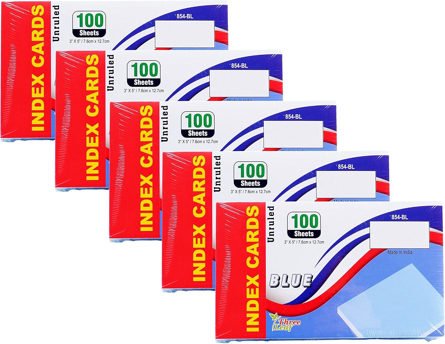 Index Cards - Unruled - 3x5 - 100 Pack