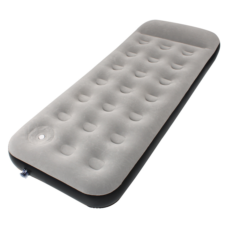 Inflatable Mattress - Single - Flocked - Gray