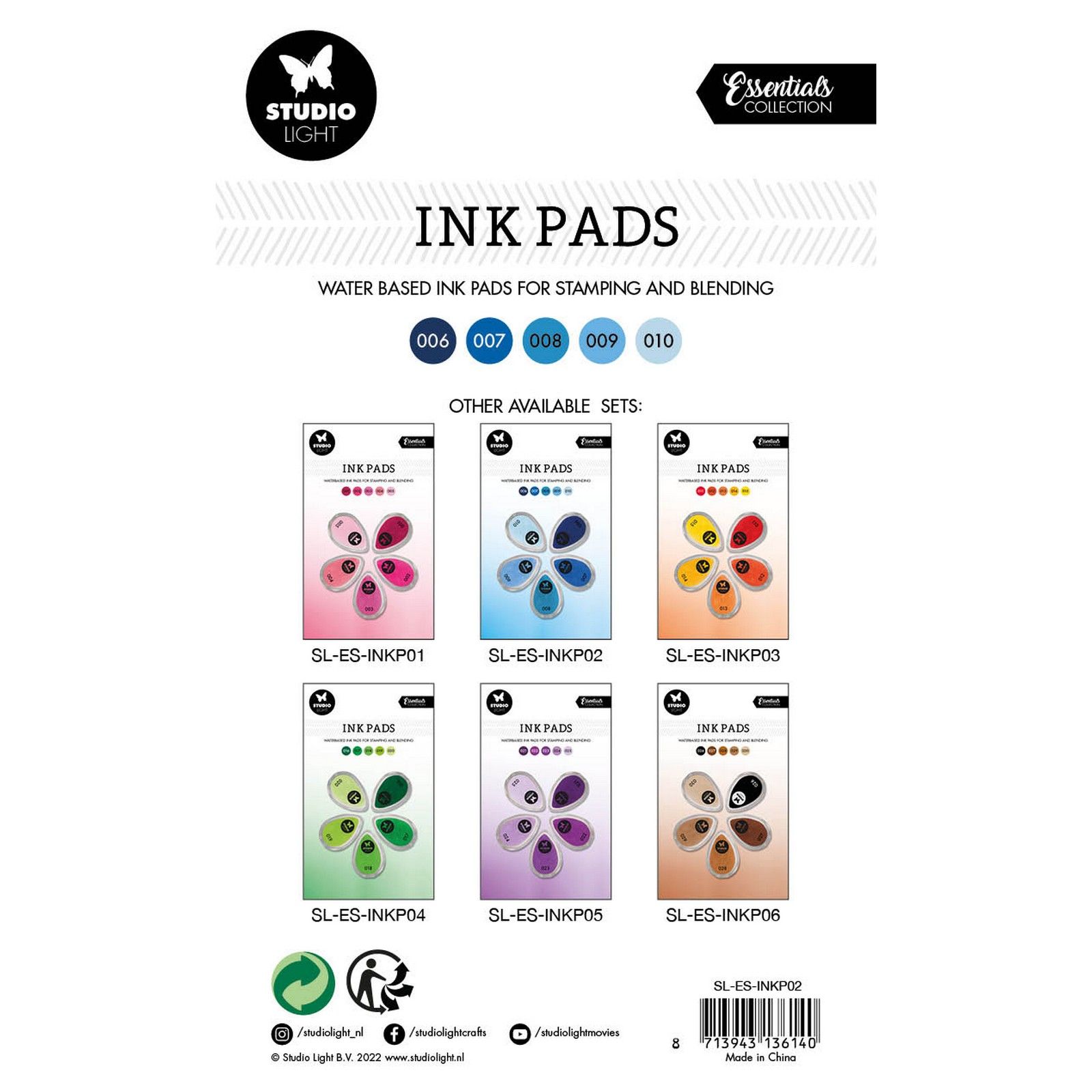 Ink Pad - Blue - 2 Pack
