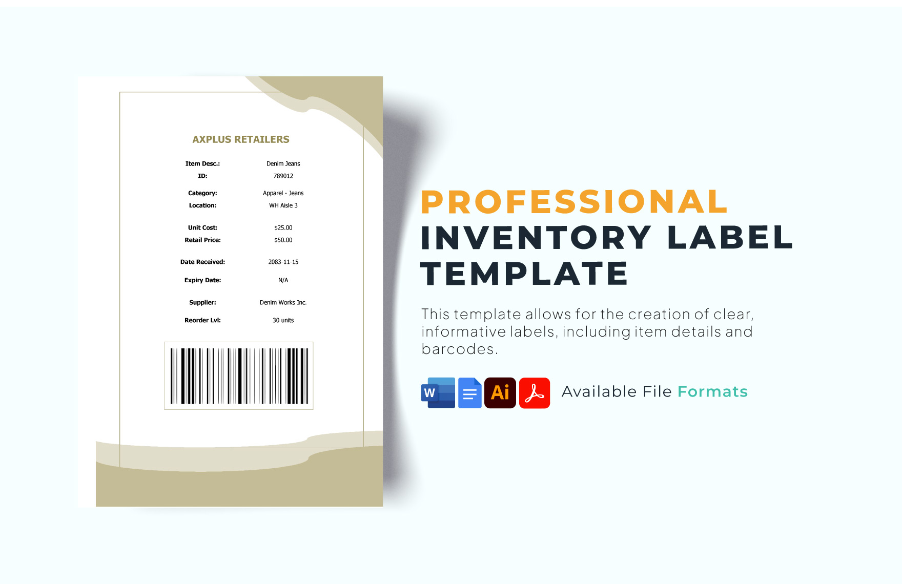 Inventory Label
