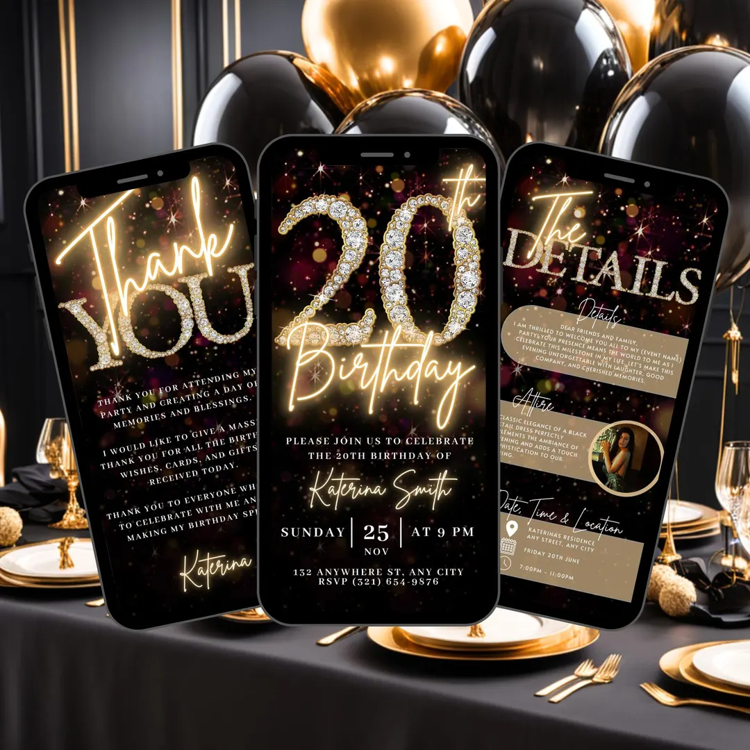 Invitations - Birthday - 20 Pack