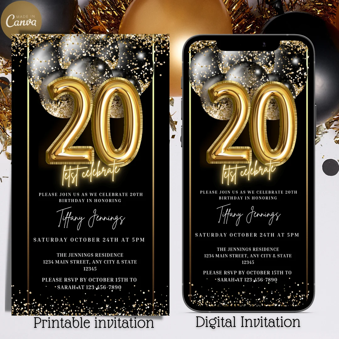 Invitations - Birthday - 20 Pack