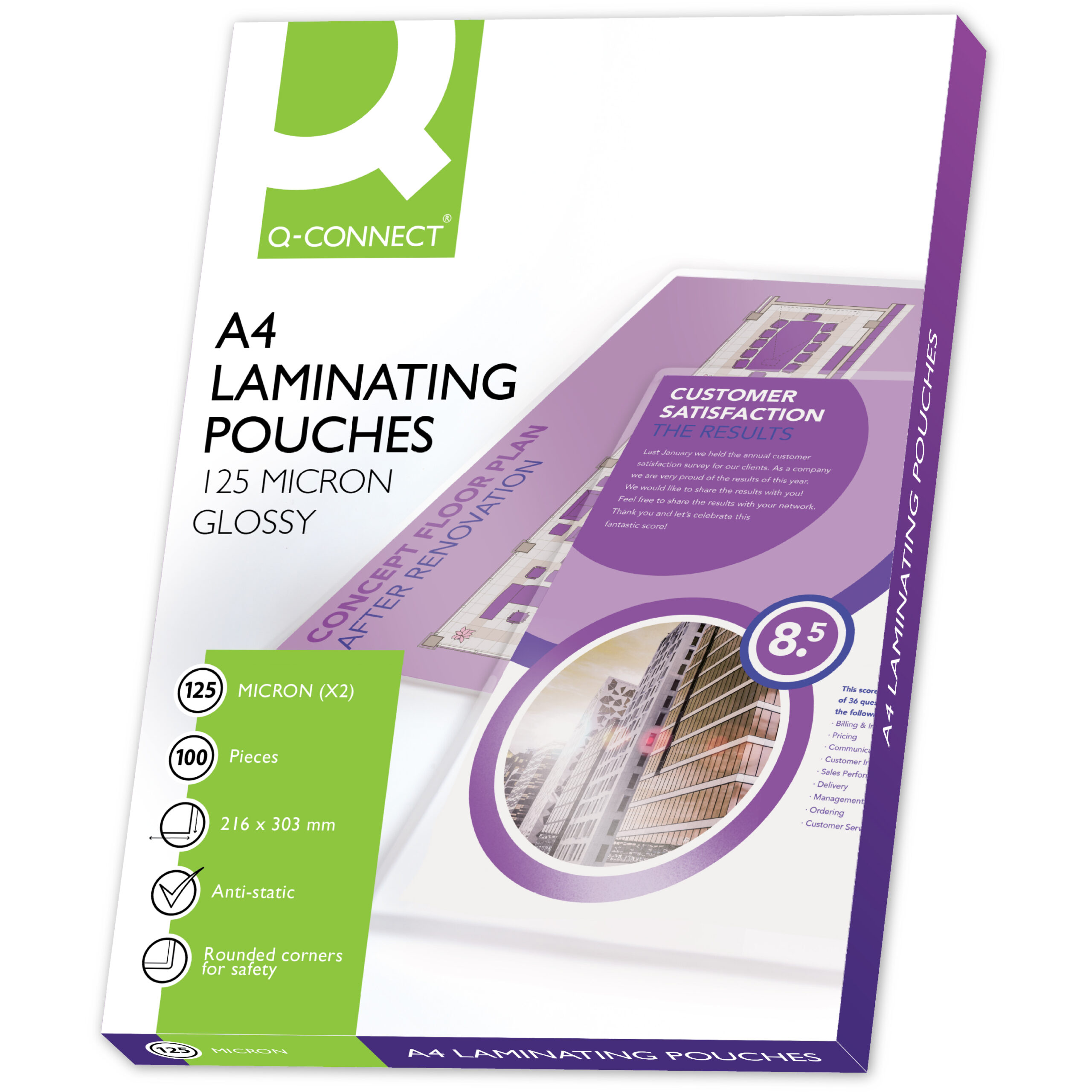 Laminating Pouches - A4 - 125 Micron - 100 Pack