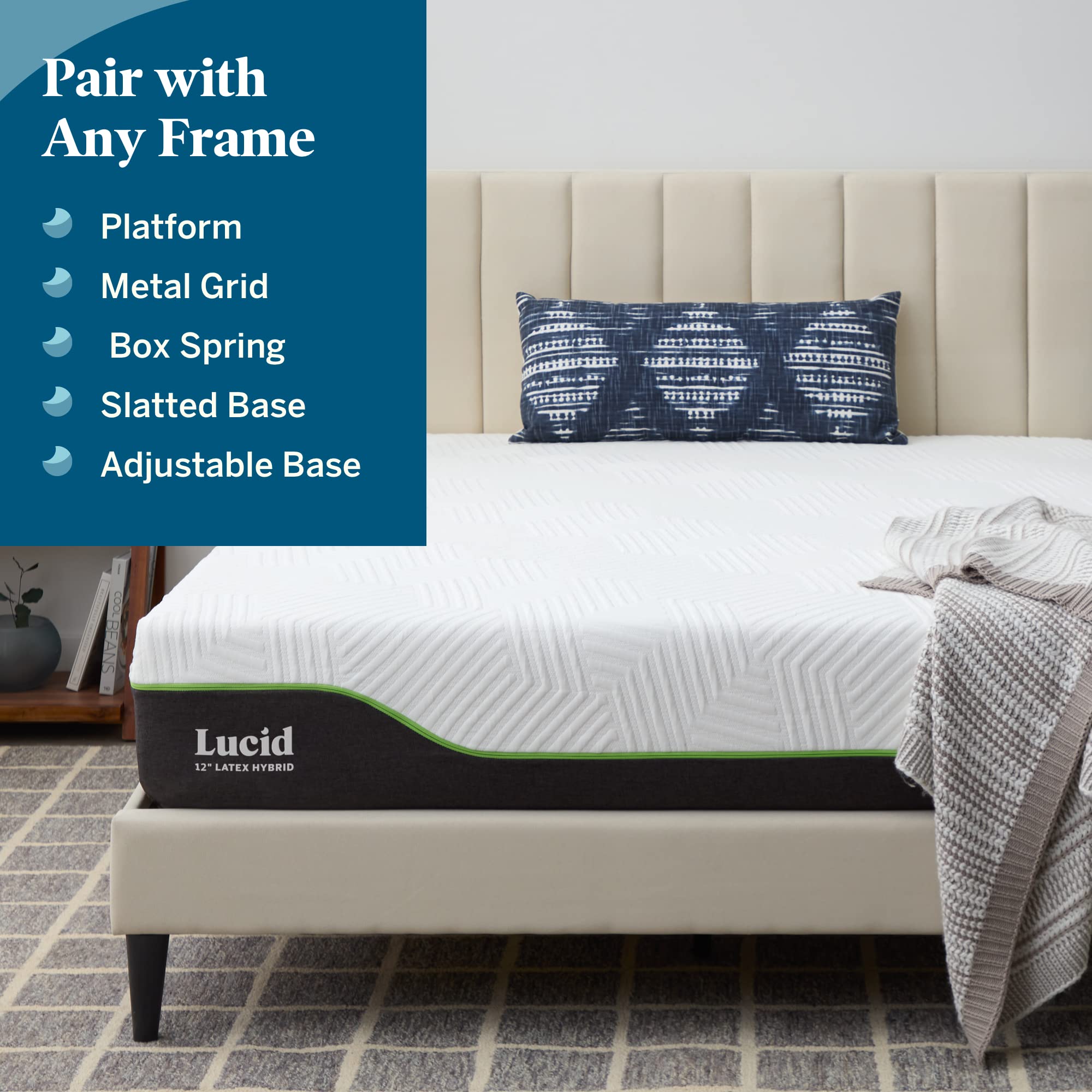 Latex Mattress - Twin XL 12 inch Firm Support