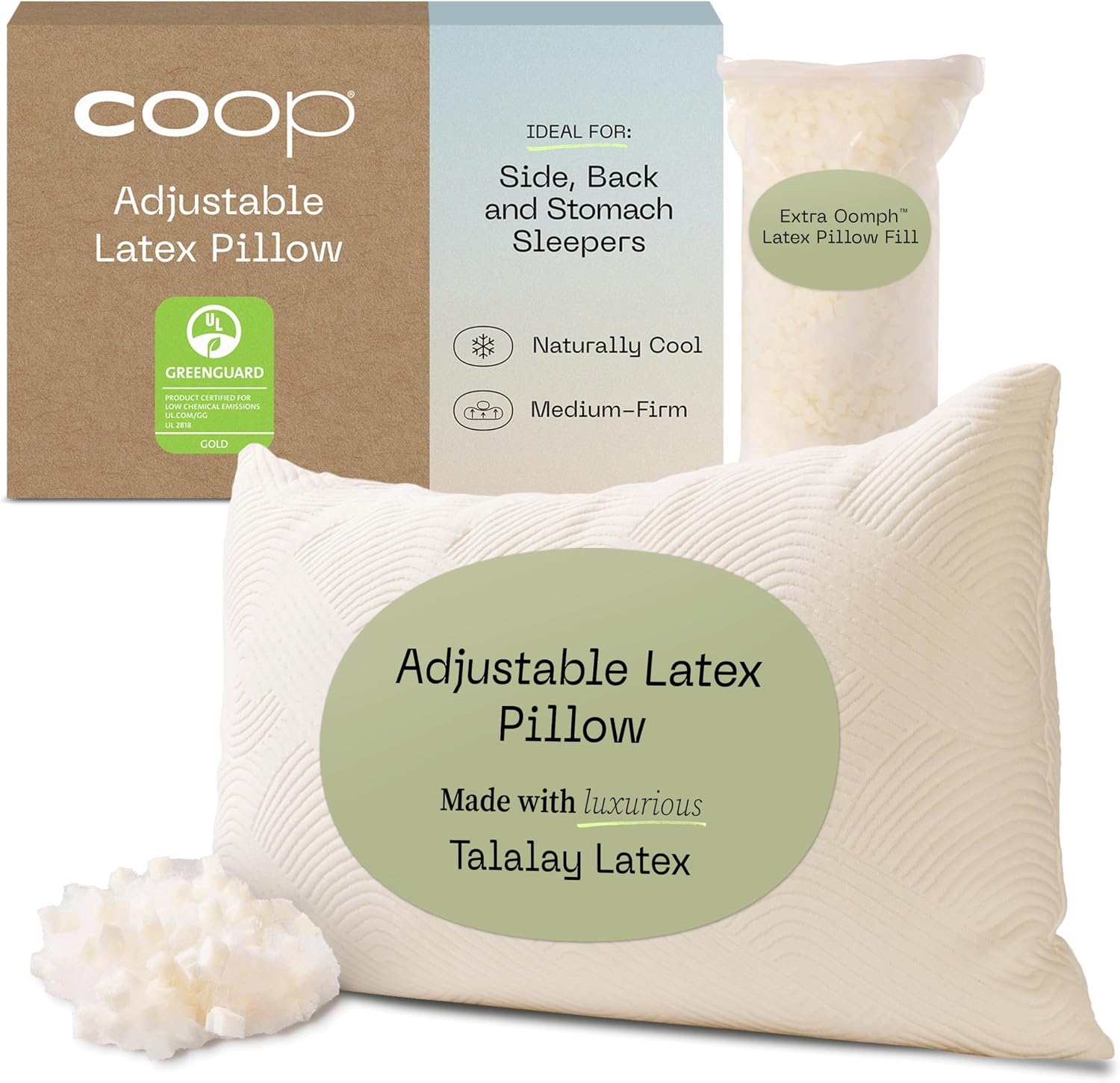 Latex Pillow - King - Natural
