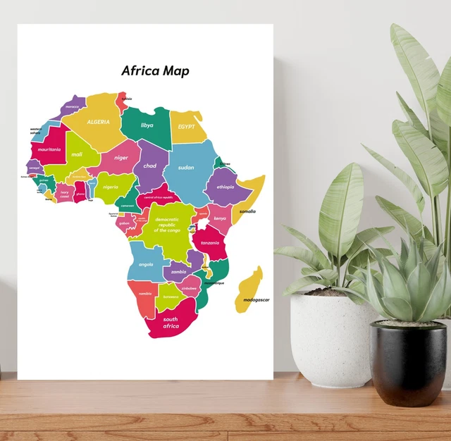 Map of Africa - Laminated - A1