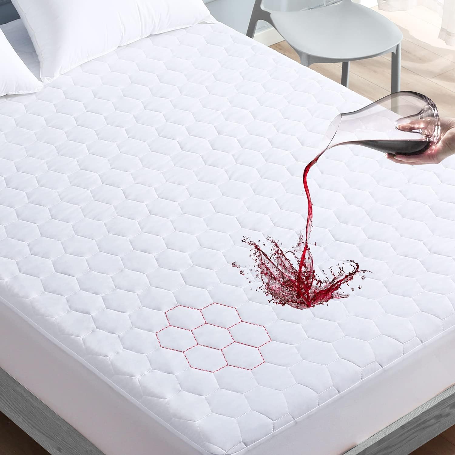 Mattress Protector - Double - Waterproof - White