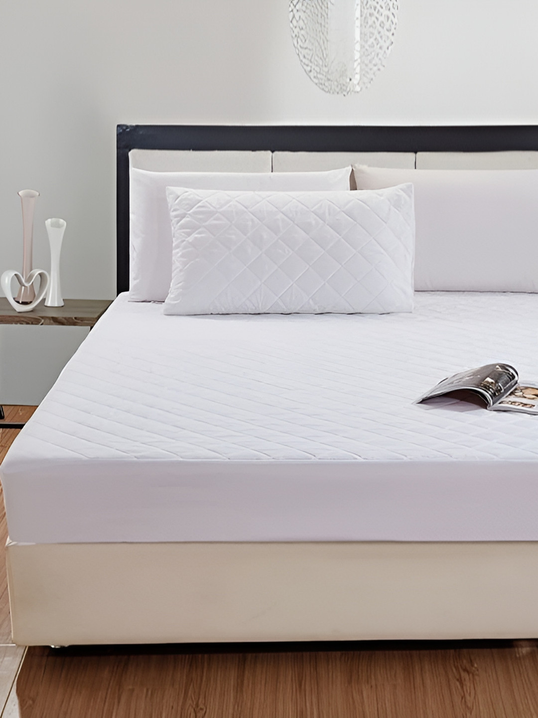 Mattress Protector - King - Cotton - White