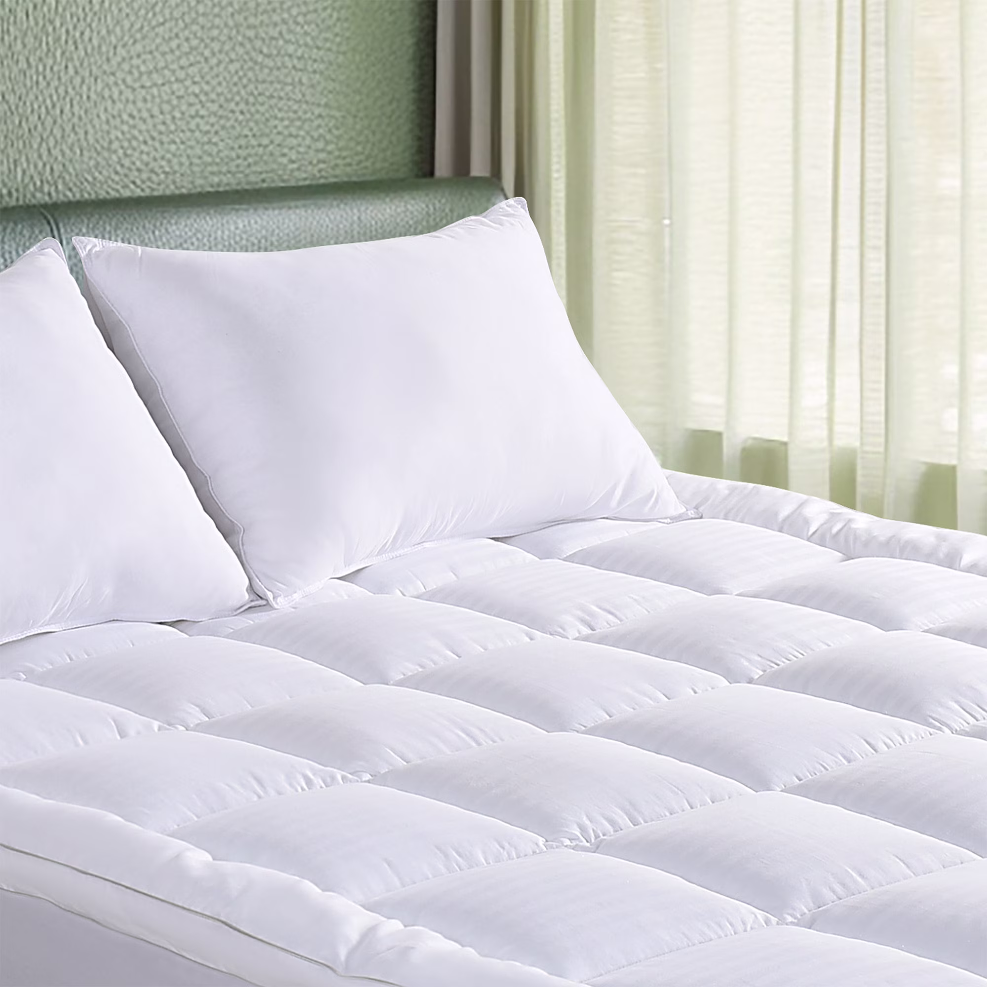 Mattress Protector - King - Cotton - White
