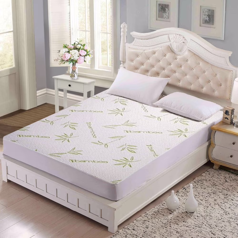 Mattress Protector - Queen - Bamboo - White
