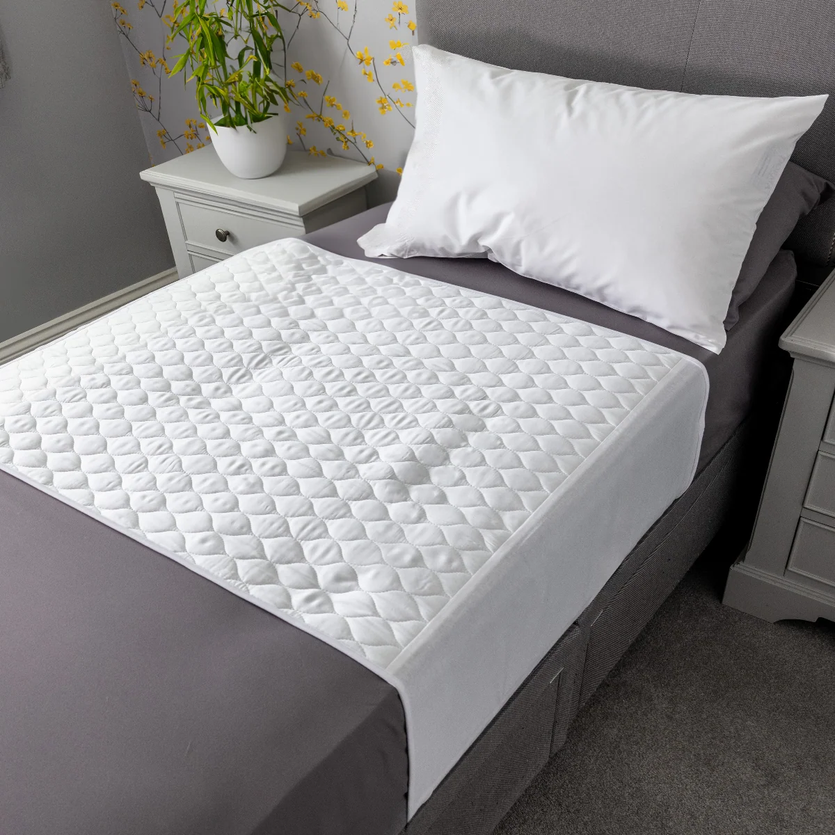Mattress Protector - Single - Bamboo - White