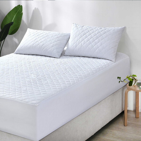 Mattress Protector - Single - Cotton - White