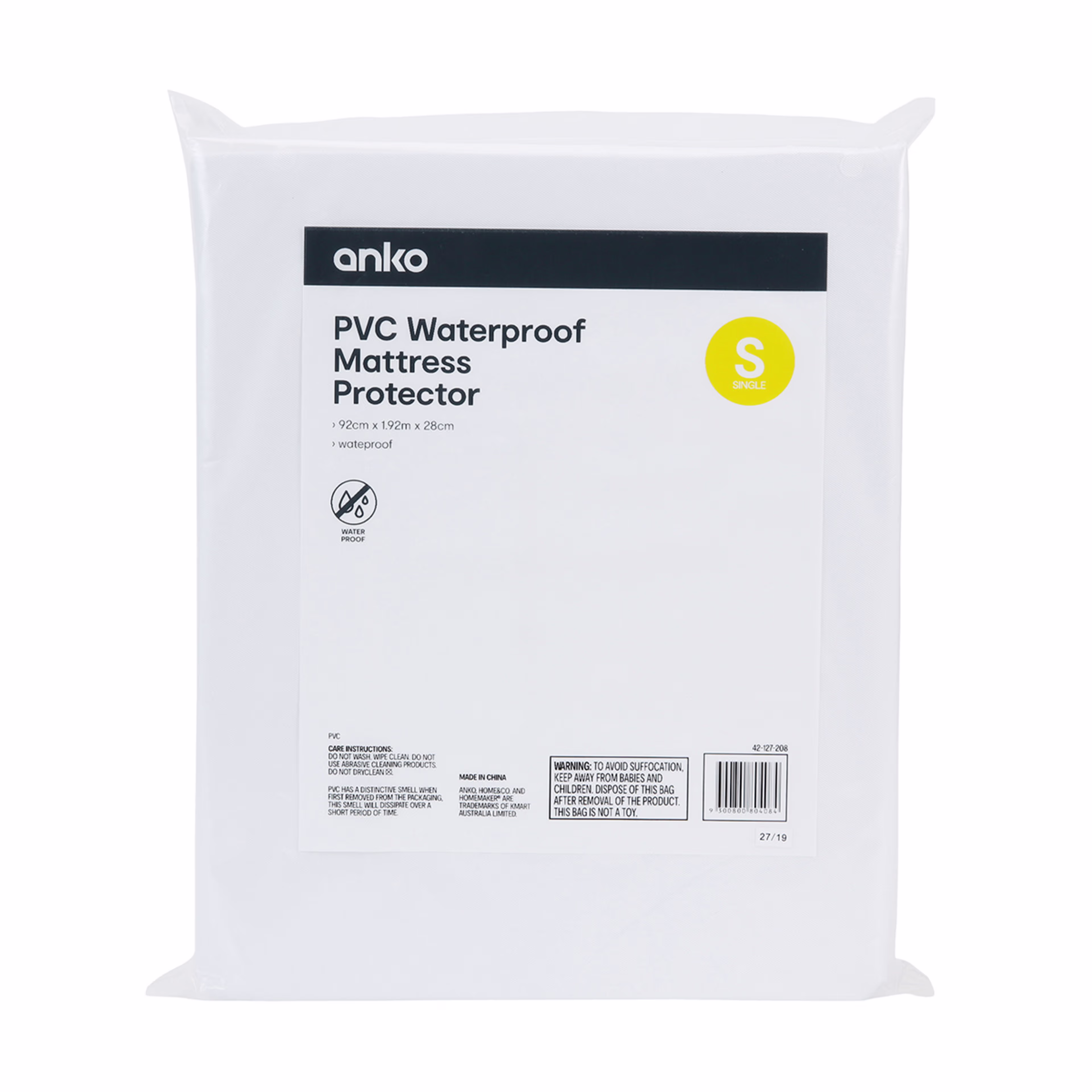 Mattress Protector - Single - Waterproof - White