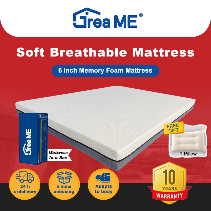 Memory Foam Mattress - Double 6 inch Cooling