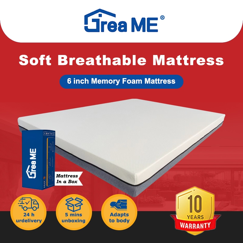 Memory Foam Mattress - Double 6 inch Hypoallergenic