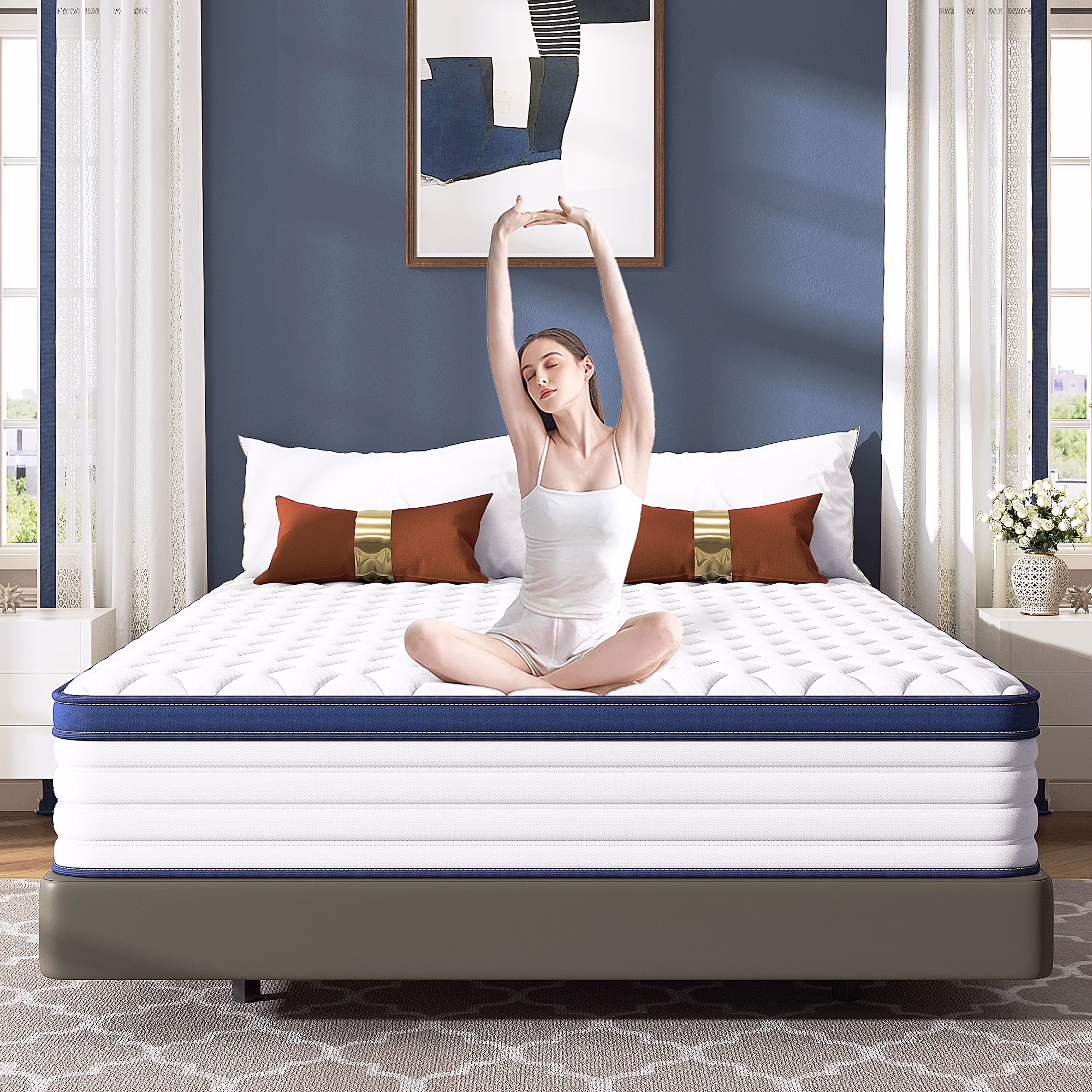 Memory Foam Mattress - Queen 12 inch Firm Support