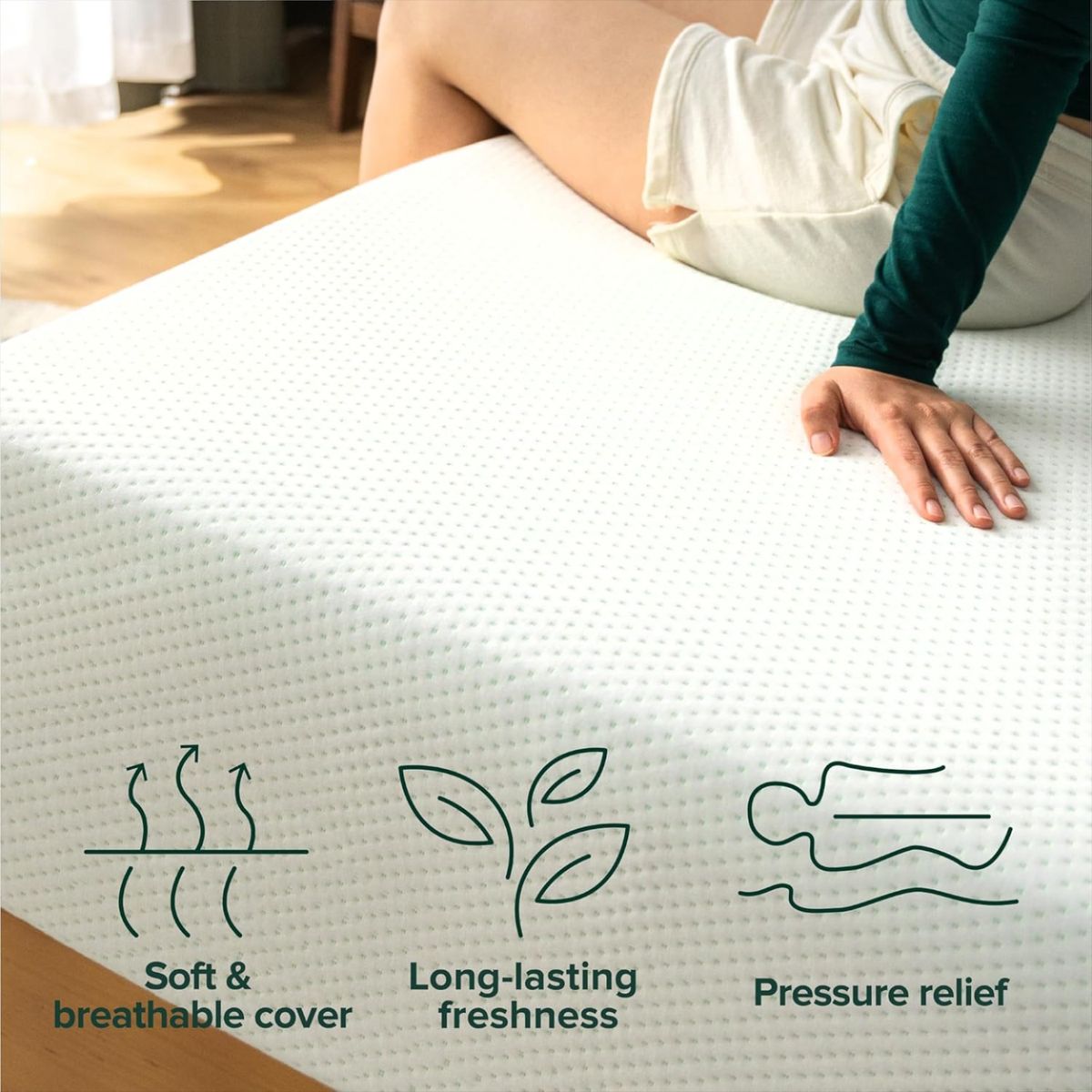 Memory Foam Mattress - Single 10 inch Eco-friendly