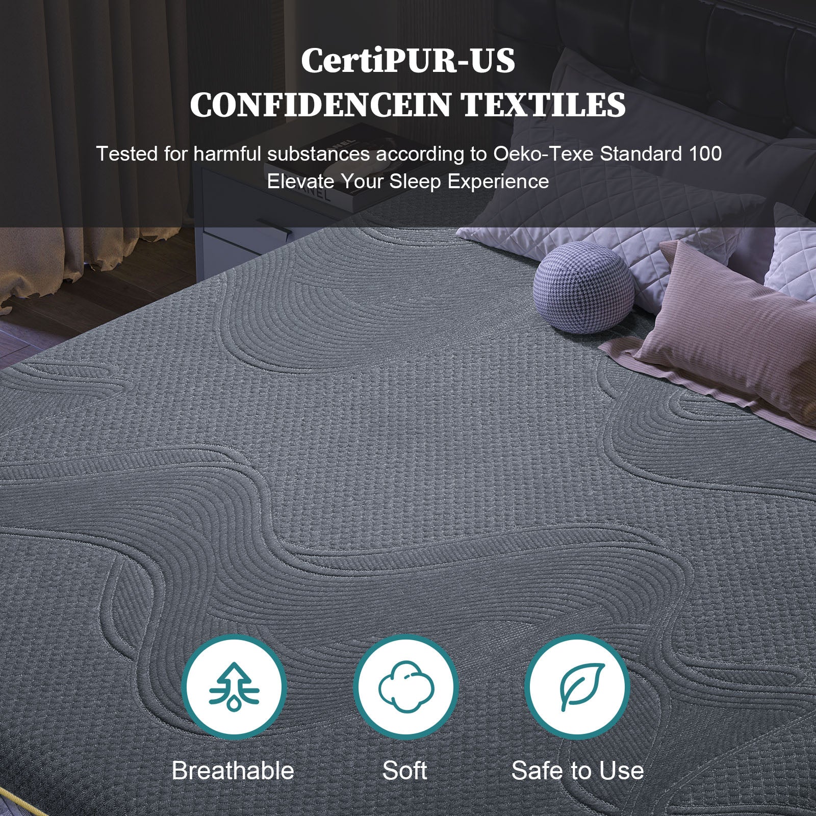 Memory Foam Mattress - Single 10 inch Plush