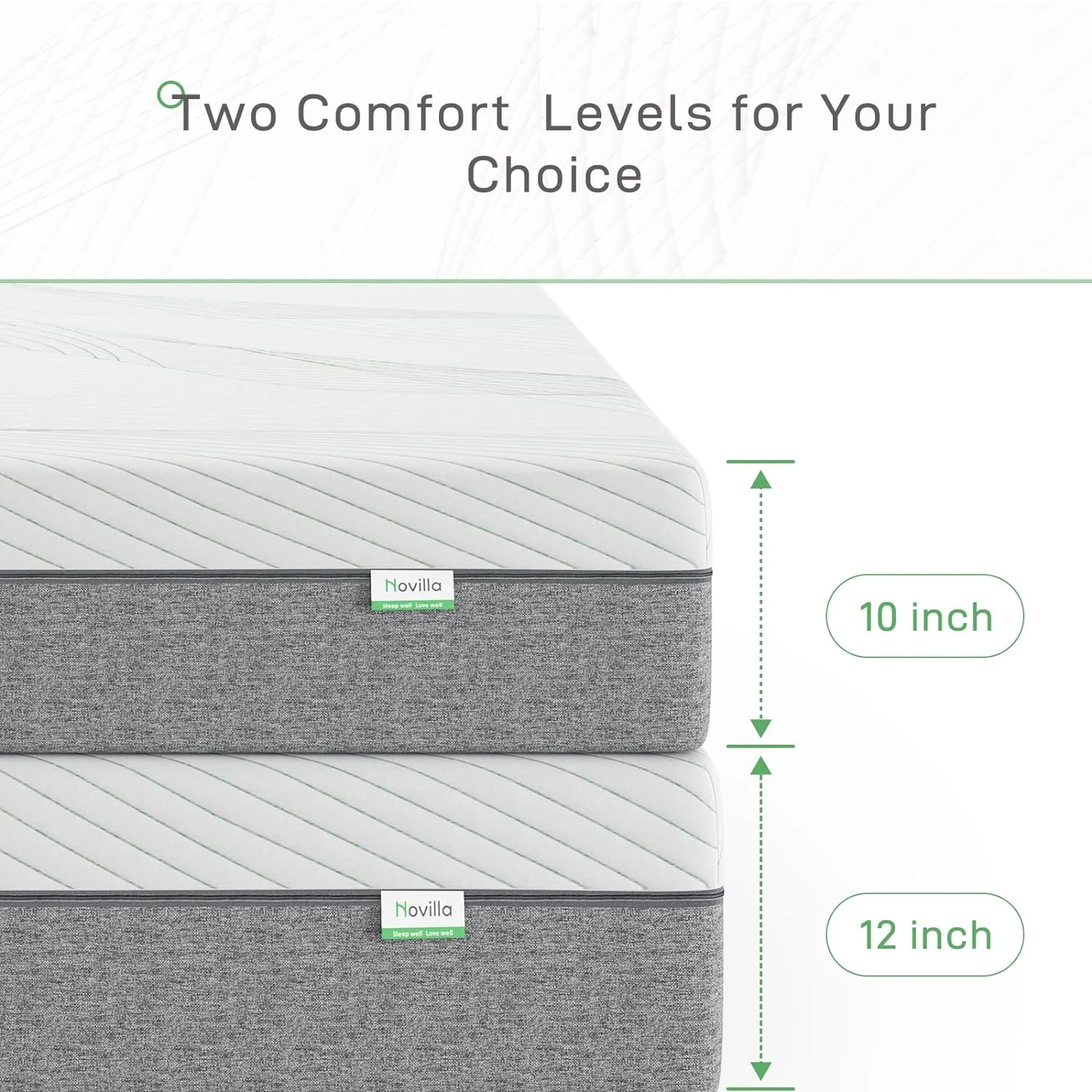 Memory Foam Mattress - Single 12 inch Hypoallergenic