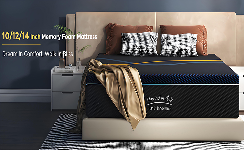 Memory Foam Mattress - Single 14 inch Firm Support