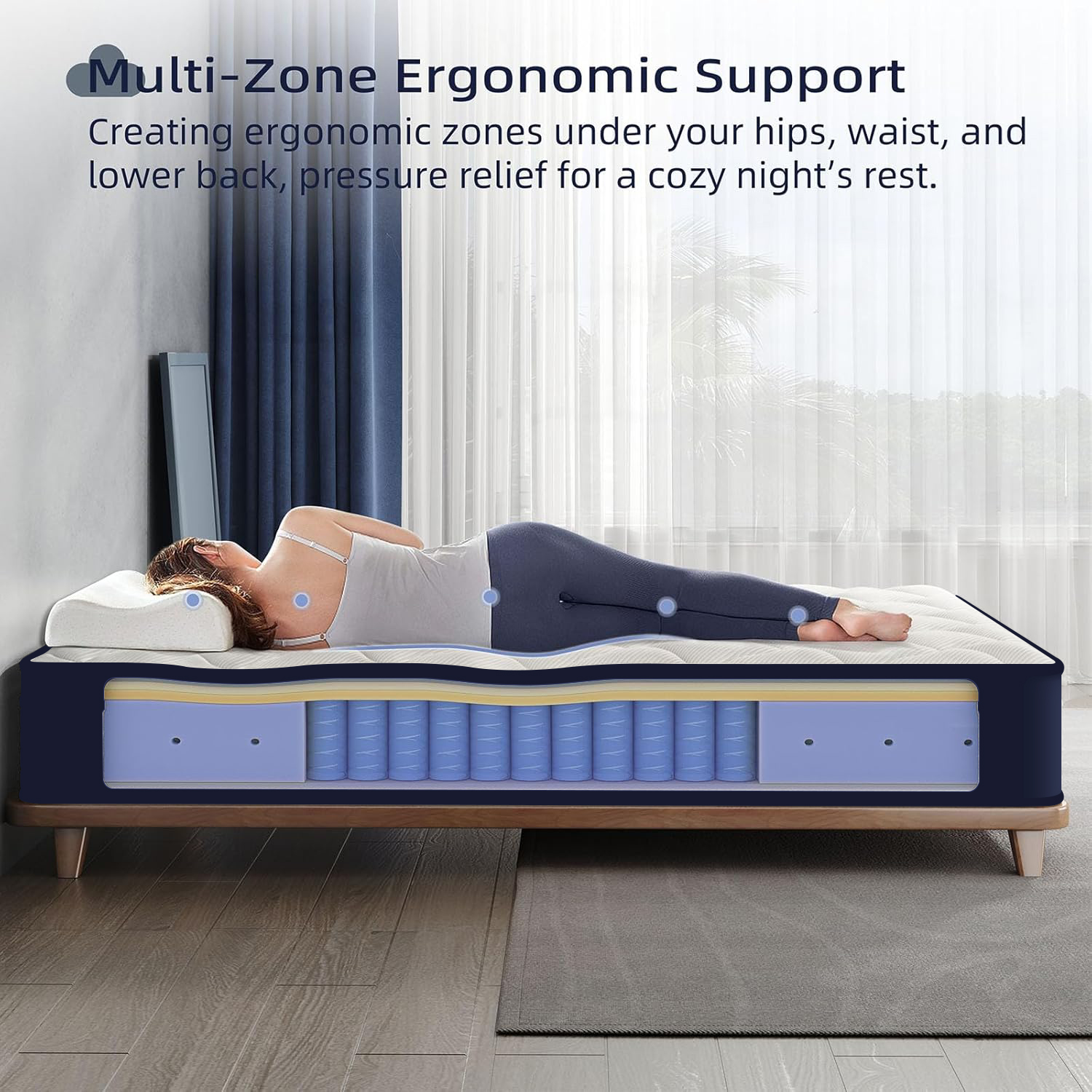 Memory Foam Mattress - Single 8 inch Hypoallergenic